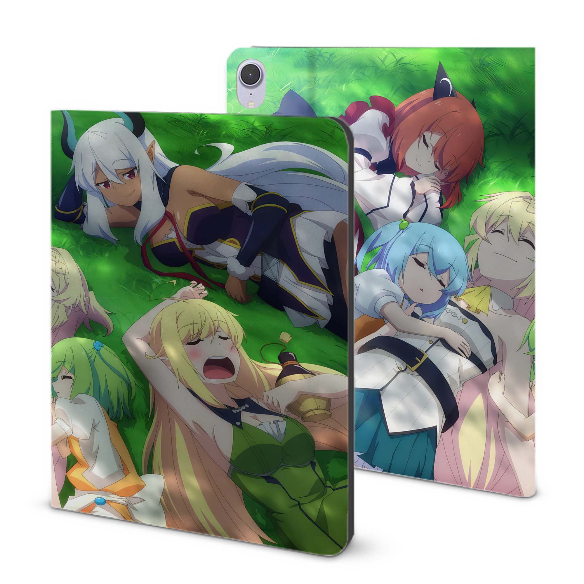 （画像用） 転スラ Regarding Reincarnated to Slime IPad ケース ブック型 PUレザー TPU 耐衝撃 軽量 薄型 ペン収納なし 全面保護 IPad 各モデル対応